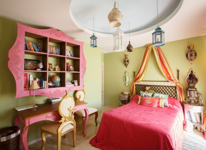 עיצוב חדר שינה קטן לילדה מתבגרת