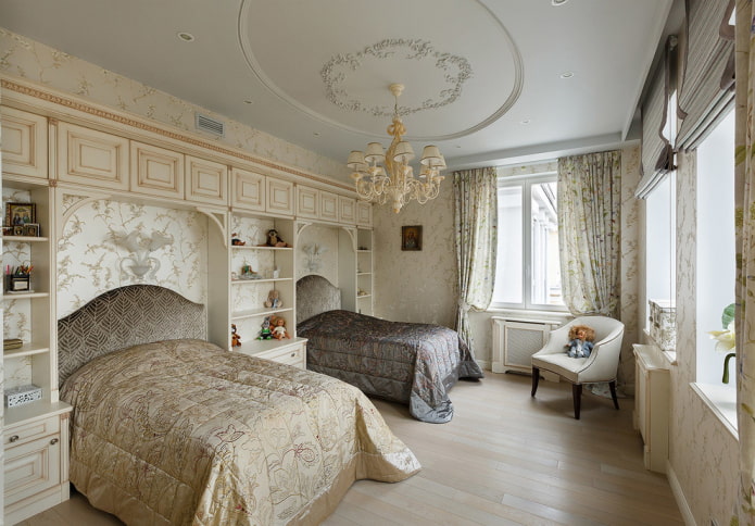 spavaća soba za dvije djevojke u klasičnom stilu