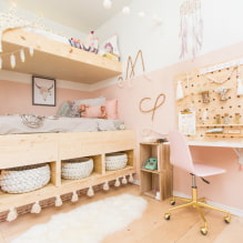 Soba za dvije djevojčice: dizajn, zoniranje, raspored, dekoracija, namještaj, rasvjeta-5