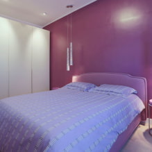 インテリアの美しい紫色のベッドルーム-3