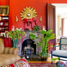 Colore rosso all'interno: valore, combinazione, stili, decorazione, mobili (80 foto) -3