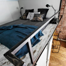 Krevet ispod stropa: preporuke za odabir, vrste, dizajn, fotografije u različitim stilovima-7