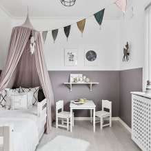 Krevet s baldahinom: vrste, izbor tkanine, dizajn, stilovi, primjeri u spavaćoj sobi i dječjoj sobi-6