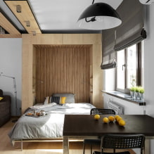 מיטה בסלון: סוגים, צורות וגדלים, רעיונות לעיצוב, אפשרויות מיקום -5