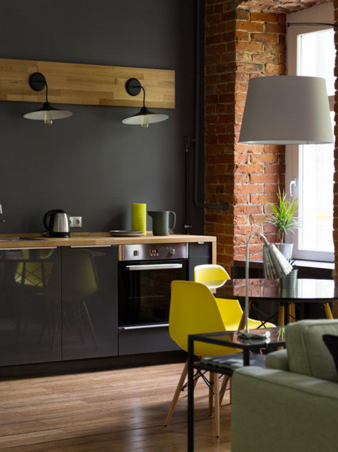 Cucina-soggiorno con set IKEA