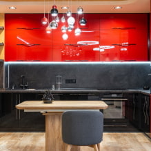 Raudona virtuvė: dizaino ypatybės, nuotraukos, deriniai-2