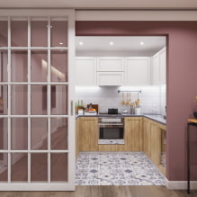 נישת מטבח בדירה: עיצוב, צורה ומיקום, צבע, אפשרויות תאורה -0