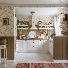 Provence-i konyha: tervezési jellemzők, valódi fotók a belső térben-4