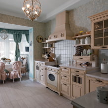 Κουζίνα στυλ Προβηγκίας: σχεδιαστικά χαρακτηριστικά, πραγματικές φωτογραφίες στο εσωτερικό-2