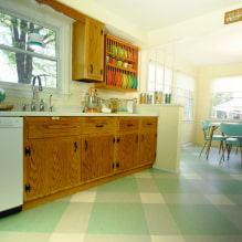 Linoleumas virtuvėje: patarimai, kaip pasirinkti, dizainas, tipai, spalvos-7