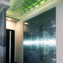 Spanplafonds met 3D-effect: ontwerp en tekeningen, voorbeelden in het interieur van kamers-0