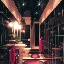 Spanplafond in de badkamer: voor- en nadelen, soorten en voorbeelden van ontwerp-3