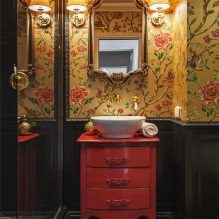 Pozadina za kupaonicu: prednosti i nedostaci, vrste, dizajn, 70 fotografija u unutrašnjosti-14