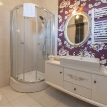 Tapete za kupaonicu: prednosti i nedostaci, vrste, dizajn, 70 fotografija u unutrašnjosti-2
