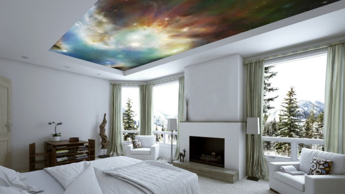 plafondbehang met de afbeelding van ruimte