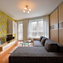 Behang in het interieur van de woonkamer: 60 moderne ontwerpopties-1
