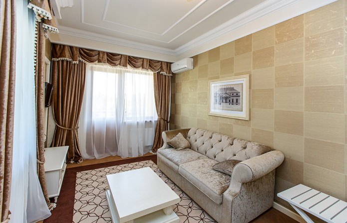 bruin behang voor woonkamer