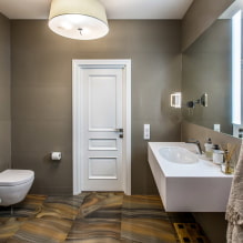 תאורה בחדר האמבטיה: טיפים לבחירה, מיקום, רעיונות לעיצוב -8