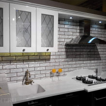 ポリ塩化ビニールパネルで台所を飾る：賛否両論、アプリケーション、デザインのアイデア-2