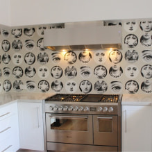 Ukrašavanje zidova kuhinje perivim tapetama: 59 modernih fotografija i ideja-0