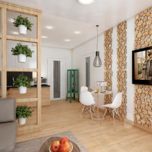 Το διαμέρισμα μεταξύ της κουζίνας και του καθιστικού: τύποι, υλικά, φόρμες, πρωτότυπες ιδέες, σχέδιο-8