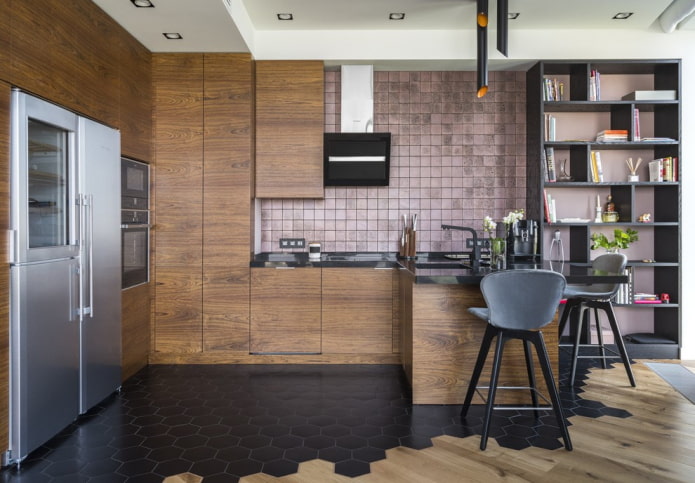 vloertegels in de keuken in een moderne stijl