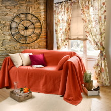 Prekrivač na sofi: vrste, dizajn, boje, tkanine za navlake. Kako lijepo posložiti karirani komad? -1