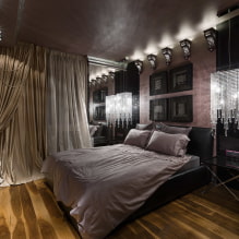 寝室の石膏ボードの天井：写真、デザイン、形と構造の種類-5