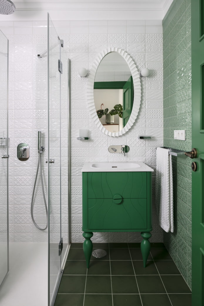 wit-groene badkamer