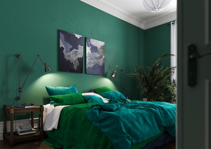 groene slaapkamer