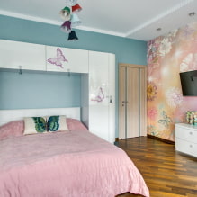 Roze slaapkamer: ontwerpkenmerken, mooie combinaties, echte foto's-2