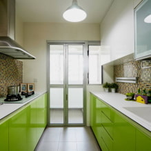 Šviesiai žalia virtuvė: deriniai, užuolaidų ir apdailos pasirinkimas, foto-0 pasirinkimas
