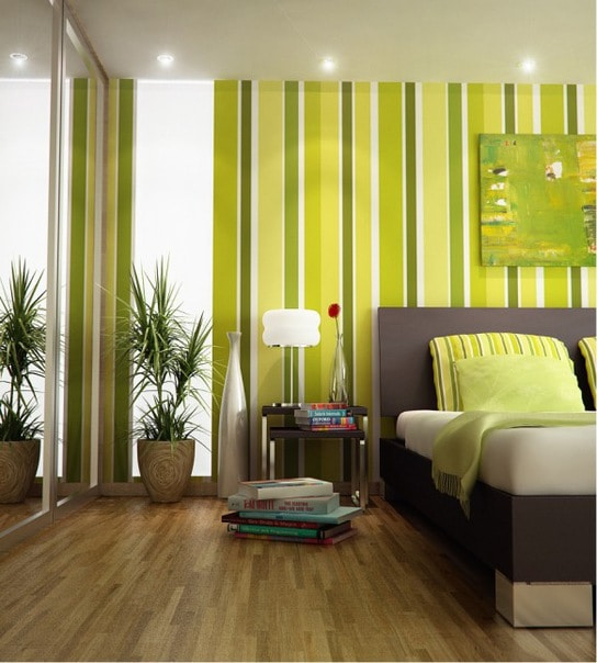 šviesiai žalios spalvos šiuolaikinio stiliaus tapetai