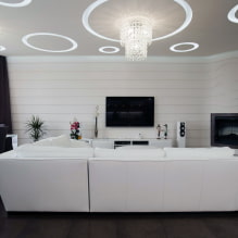 インテリアの灰色の天井：デザイン、ビュー（マット、グロス、サテン）、照明、壁との組み合わせ-8
