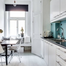 סגנון סקנדינבי בפנים המטבח: יצירת עיצוב -4 נעים
