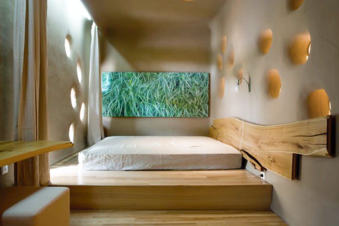design della camera da letto in stile ecologico