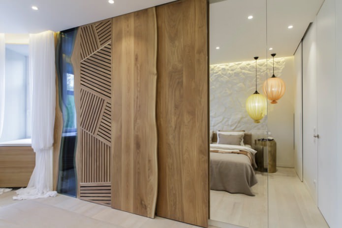 interior design della camera da letto in stile ecologico