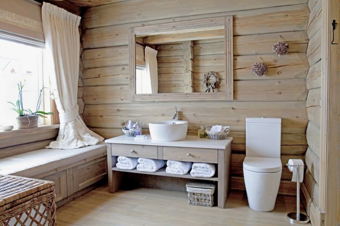 bagno in stile ecologico