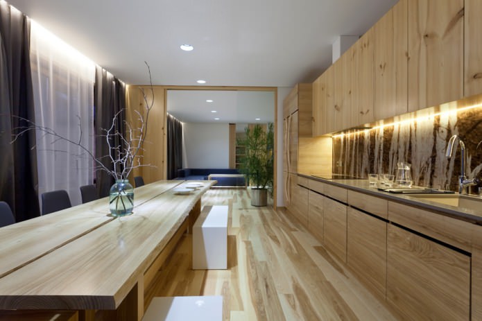 interni cucina in stile ecologico