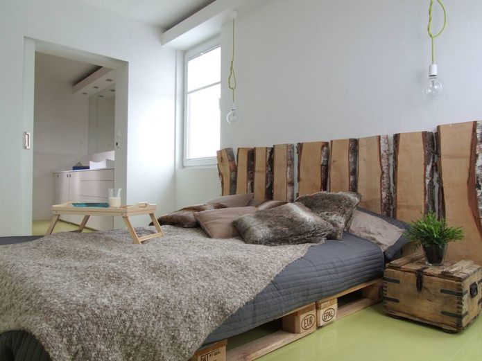 design della camera da letto in stile ecologico