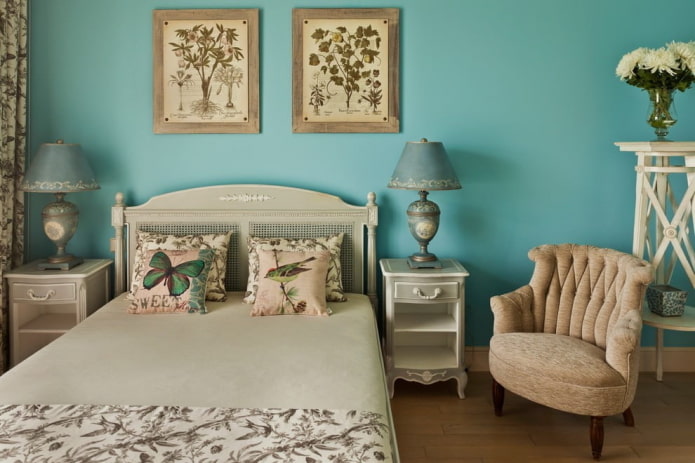 Spavaća soba u stilu Provence: značajke, stvarne fotografije, dizajnerske ideje
