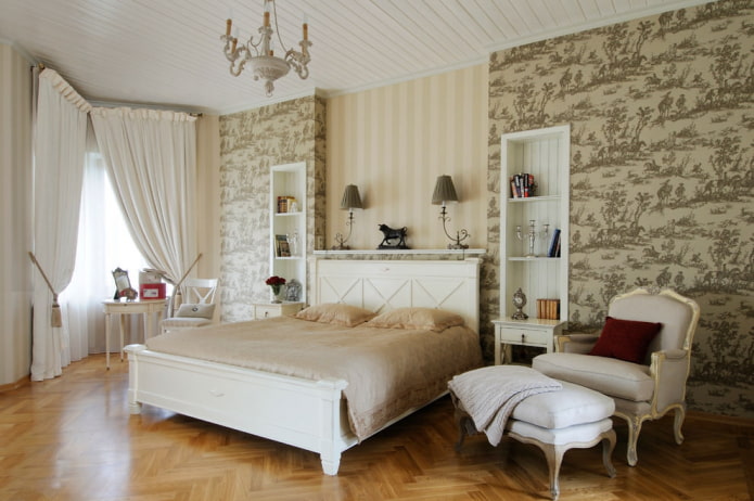 svijetla spavaća soba u klasičnom stilu