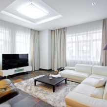 Televizorius gyvenamajame kambaryje: nuotrauka, vietos pasirinkimas, sienų dizaino galimybės salėje aplink TV-6