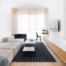 Televizorius gyvenamajame kambaryje: nuotrauka, vietos pasirinkimas, sienų dizaino galimybės salėje aplink TV-1