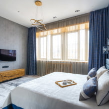 寝室のテレビ：場所のオプション、デザイン、さまざまなインテリアスタイルの写真-7