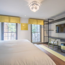 寝室のテレビ：場所のオプション、デザイン、さまざまなインテリアスタイルの写真-1