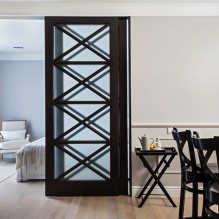 Σκούρες πόρτες στο εσωτερικό: συνδυασμός με το χρώμα του δαπέδου, των τοίχων, των επίπλων (60 φωτογραφίες) -6
