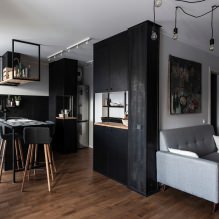 Donkere vloer in het interieur van het appartement: kenmerken, ontwerp, combinatie, 65 foto's-13