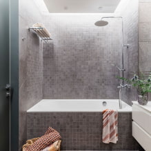 Pilkas vonios kambarys: dizaino ypatybės, nuotraukos, geriausi deriniai-4