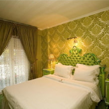 חדר שינה ירוק: גוונים, שילובים, מבחר גימורים, ריהוט, וילונות, תאורה -1